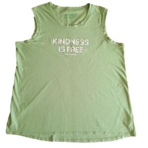 Life Is Good Women’s Tank Top 'Kindness Is Free' in Light Green